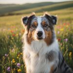 Walking Australian Shepherds